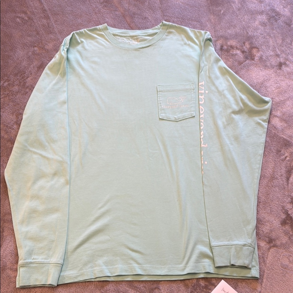 Men's Light Green Long Sleeve Shirt